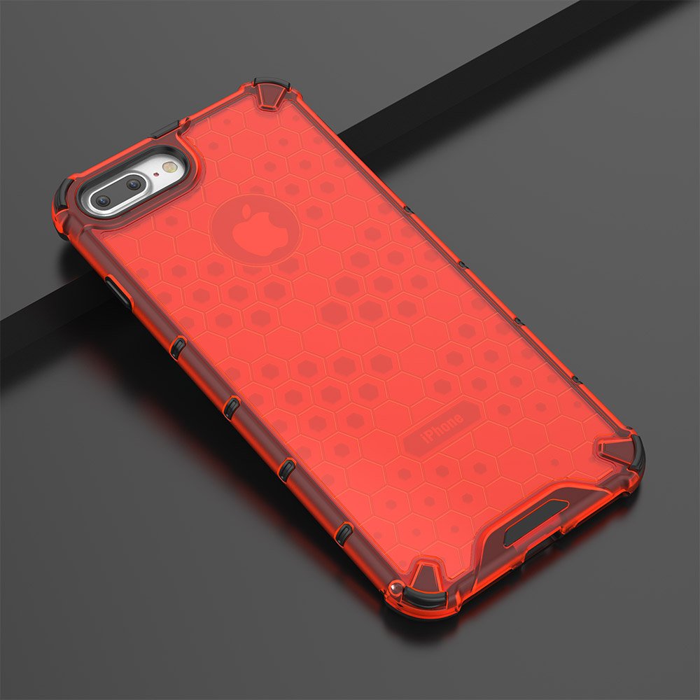 Pokrowiec pancerny Honeycomb czerwony Apple iPhone 8 Plus / 10