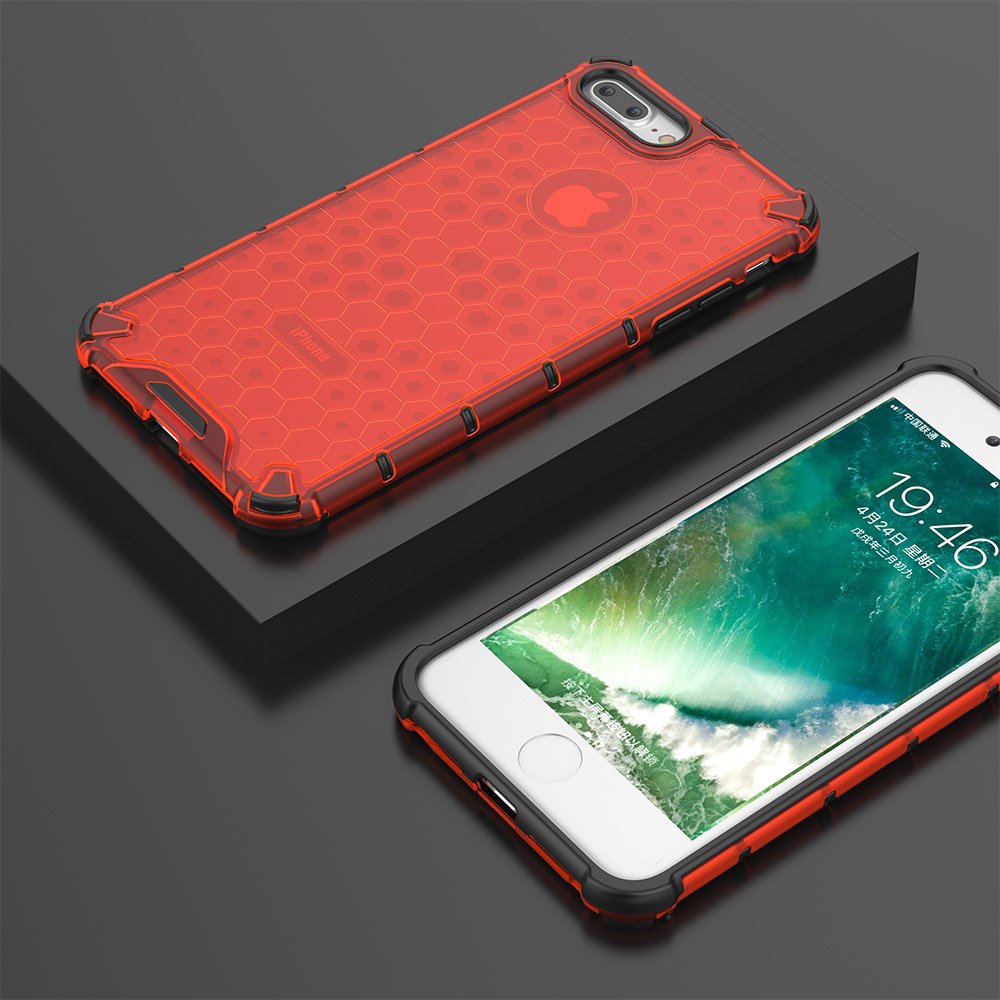 Pokrowiec pancerny Honeycomb czerwony Apple iPhone 8 Plus / 9