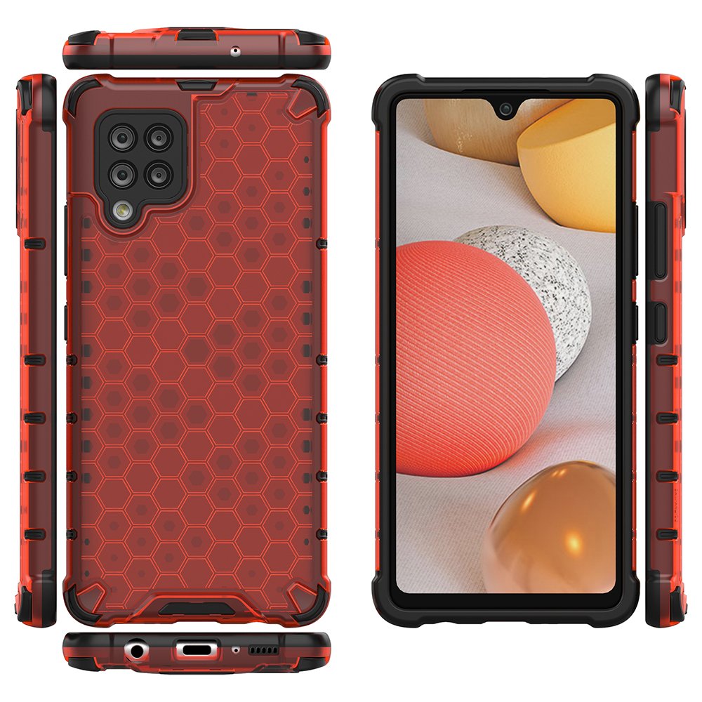 Pokrowiec pancerny Honeycomb czerwony Samsung Galaxy A42 5G / 2