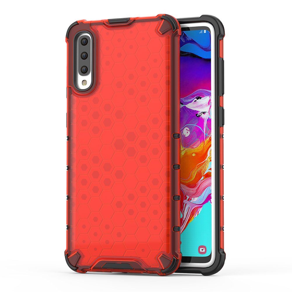 Pokrowiec pancerny Honeycomb czerwony Samsung Galaxy A70 Pokrowiec pancerny Honeycomb czerwony Samsung Galaxy A70