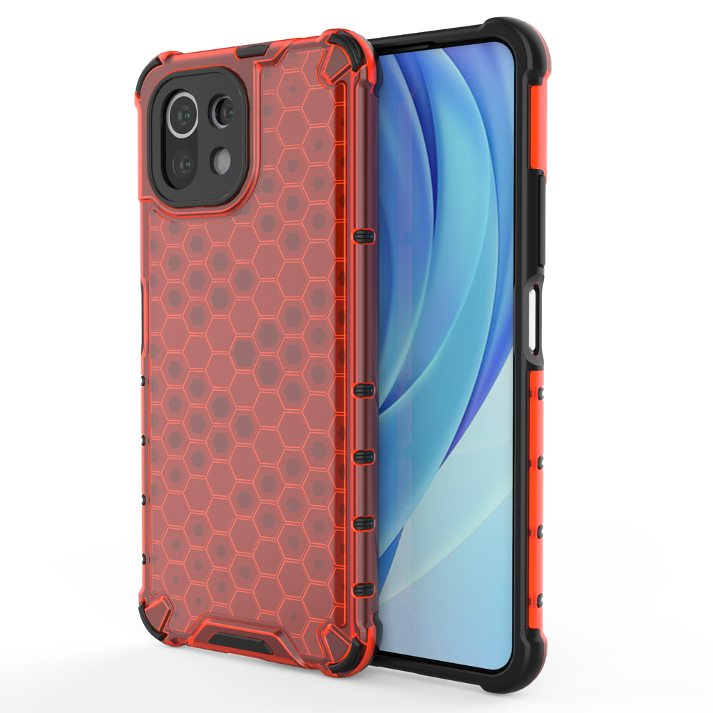 Pokrowiec pancerny Honeycomb czerwony Xiaomi Mi 11 Lite 5G