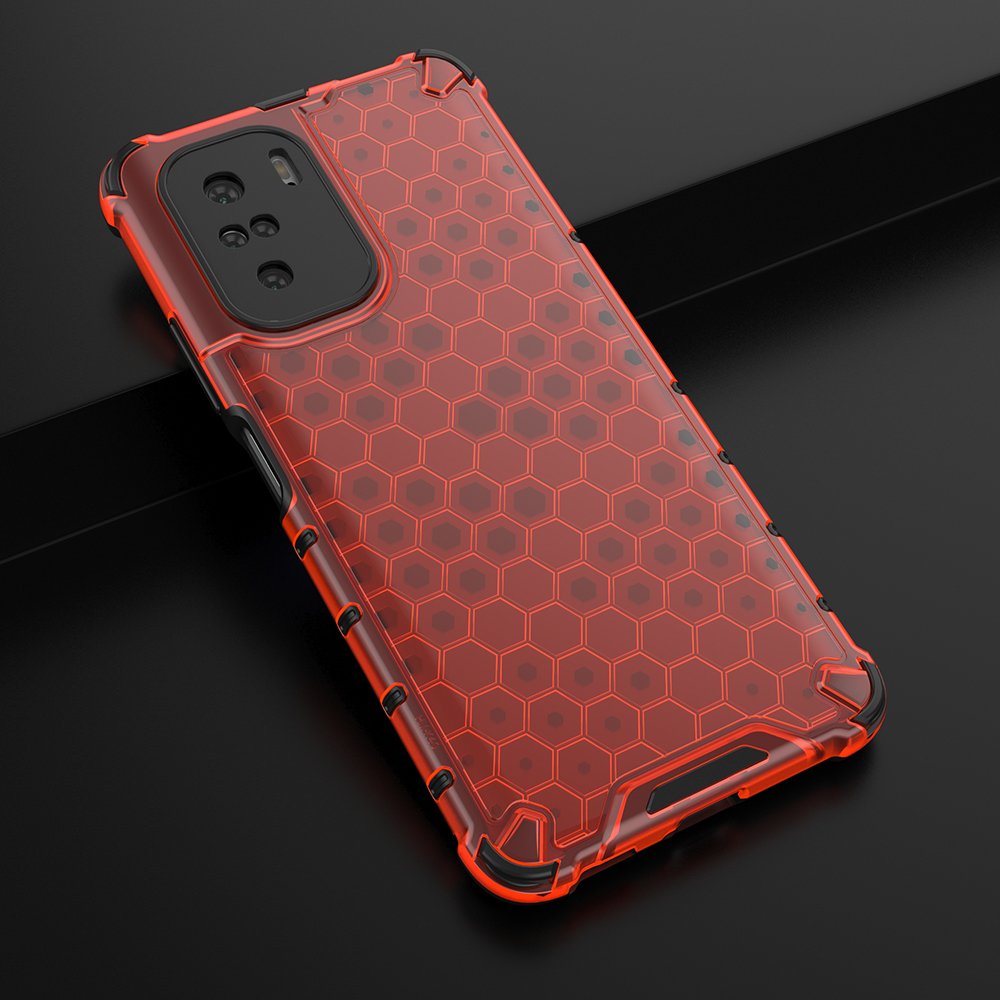 Pokrowiec pancerny Honeycomb czerwony Xiaomi POCO F3 / 4