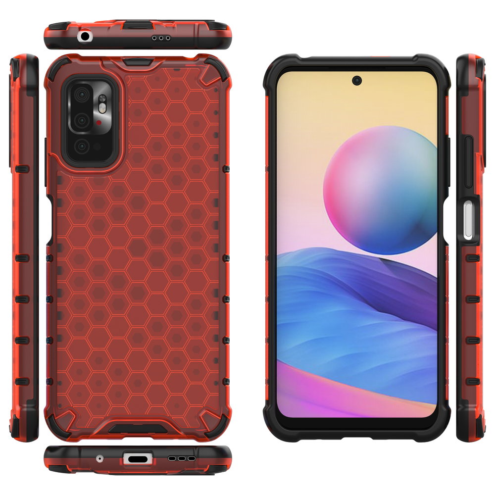 Pokrowiec pancerny Honeycomb czerwony Xiaomi POCO M3 Pro / 2