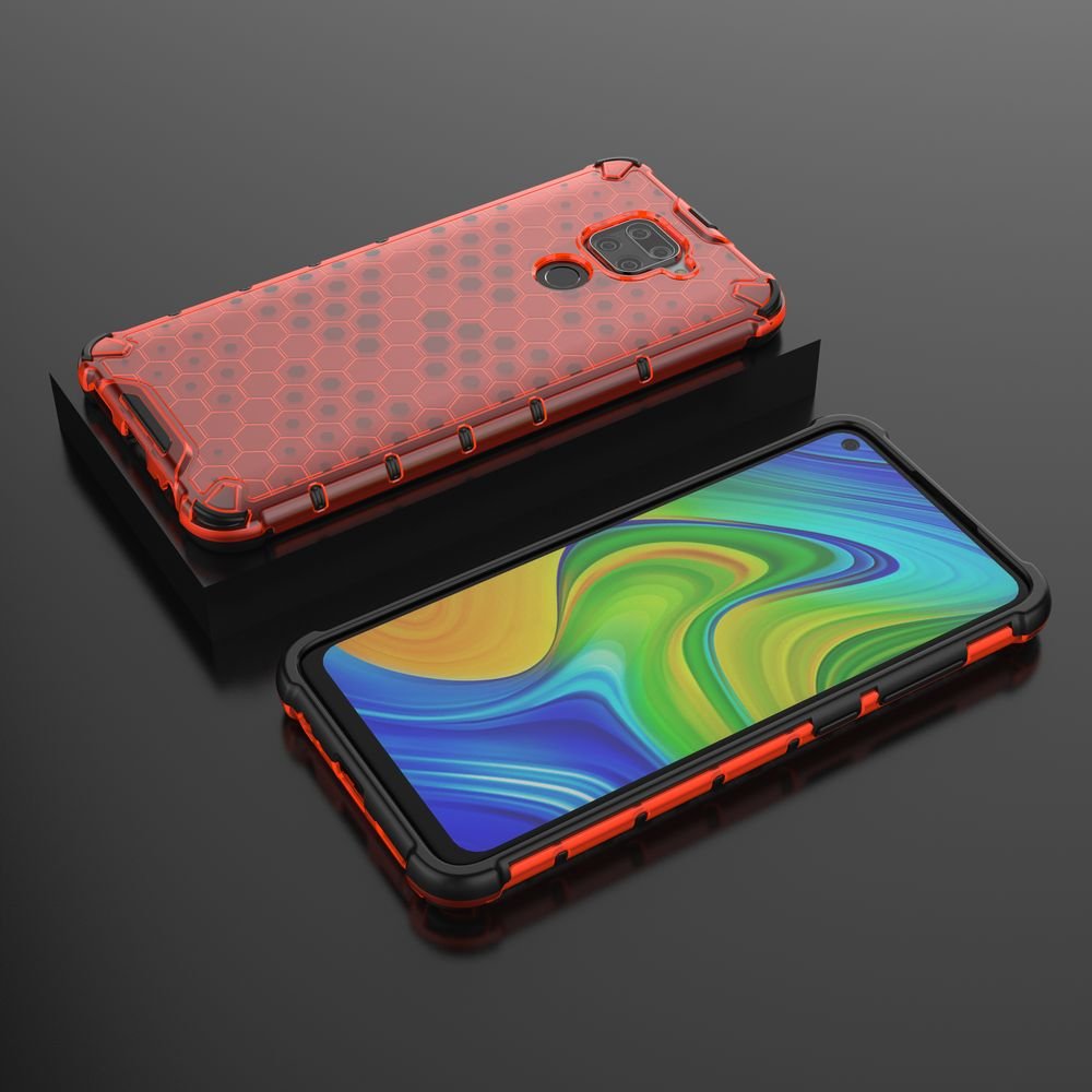 Pokrowiec pancerny Honeycomb czerwony Xiaomi Redmi 10X 4G / 11