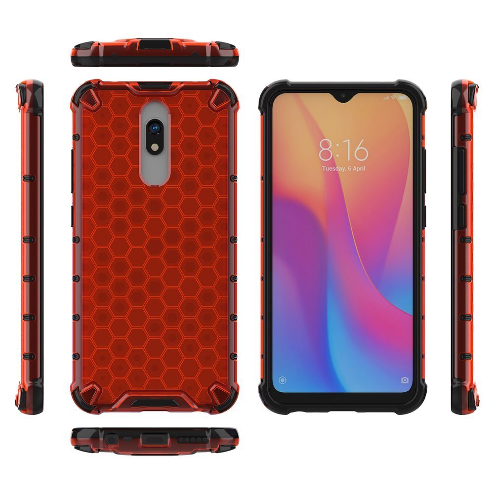 Pokrowiec pancerny Honeycomb czerwony Xiaomi Redmi 8A / 9
