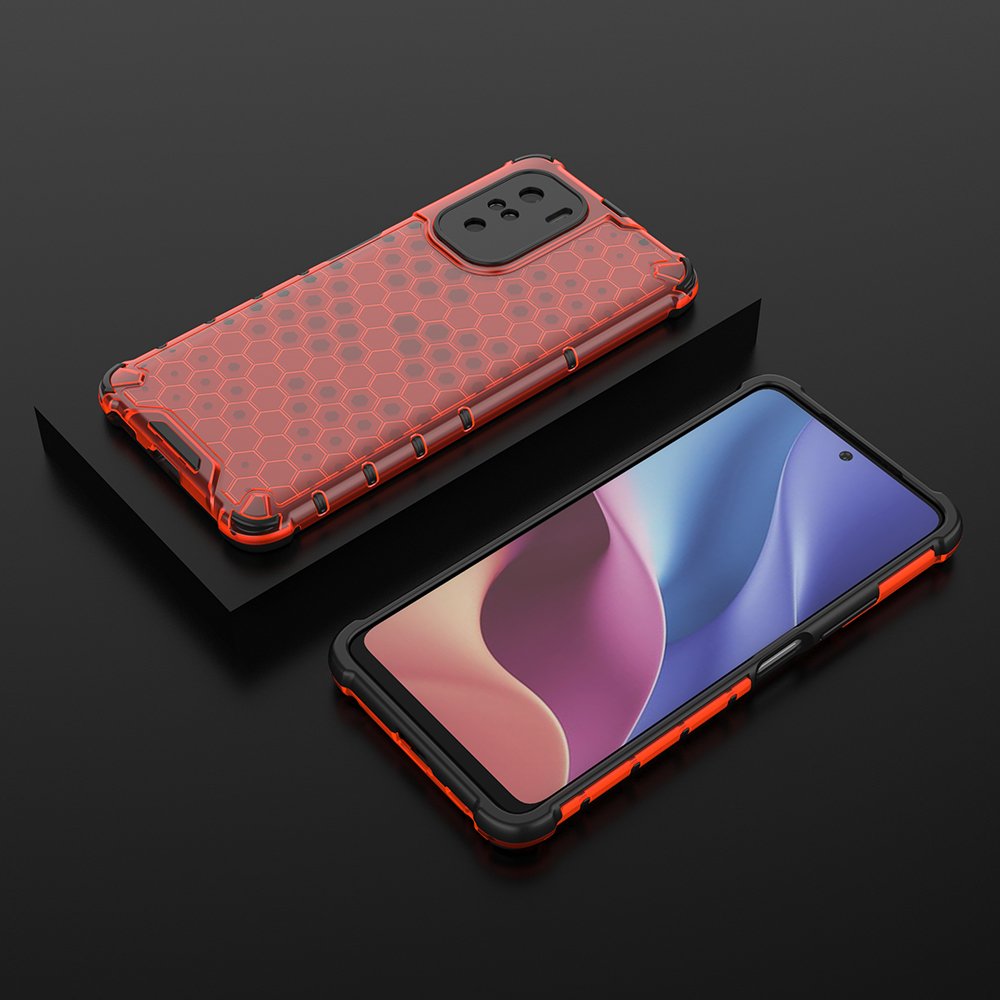 Pokrowiec pancerny Honeycomb czerwony Xiaomi Redmi K40 / 3