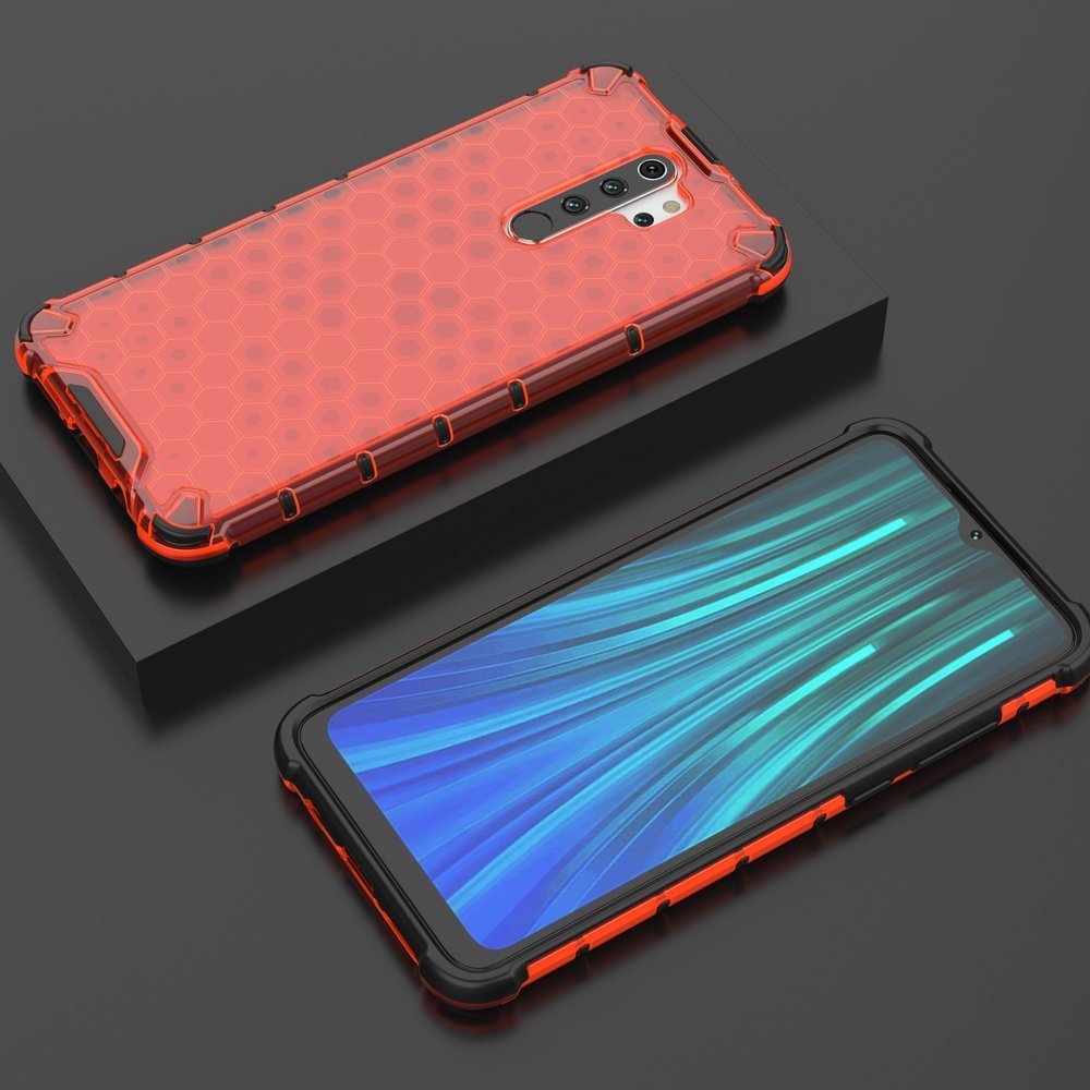 Pokrowiec pancerny Honeycomb czerwony Xiaomi Redmi Note 8 Pro / 12