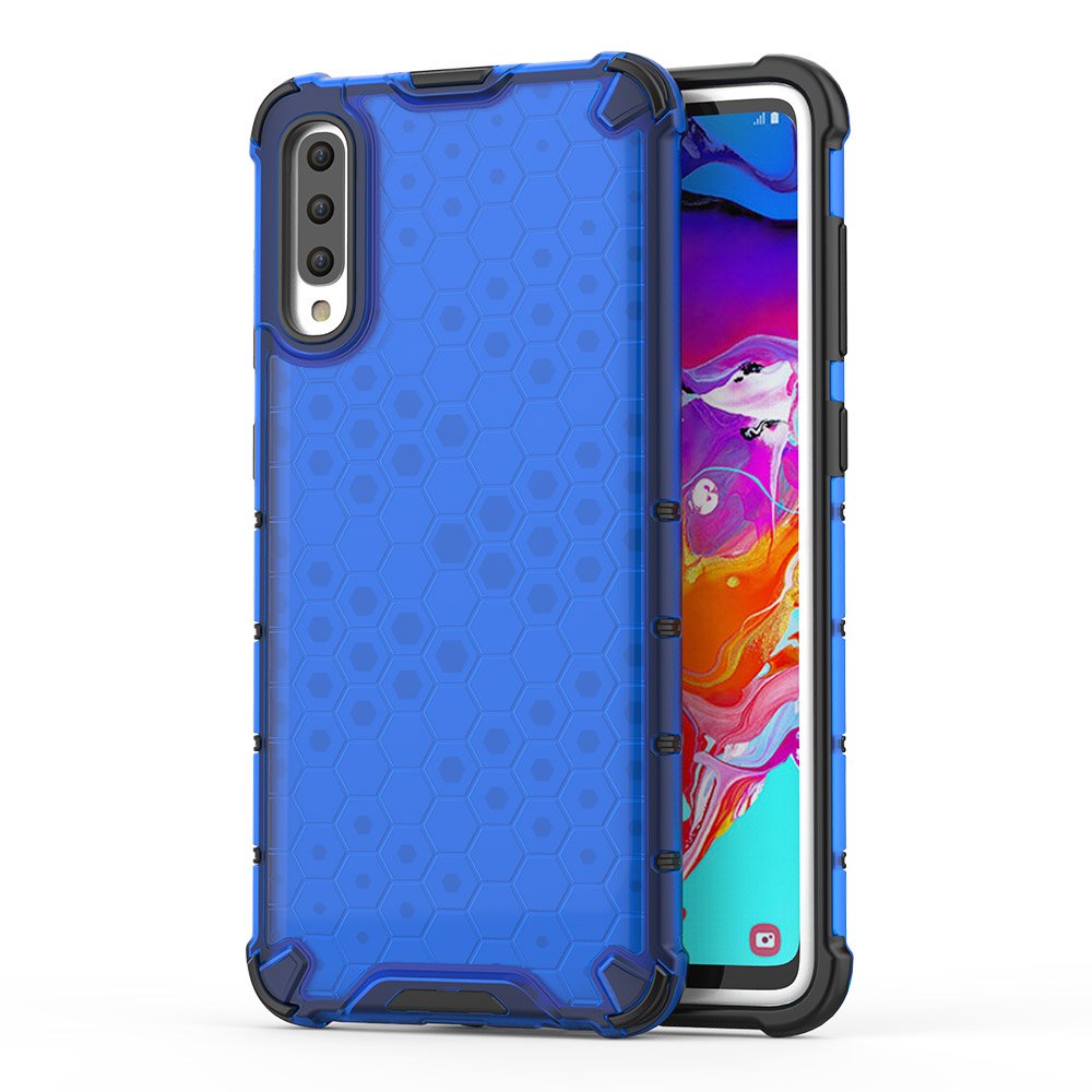 Pokrowiec pancerny Honeycomb niebieski Samsung Galaxy A70 Pokrowiec pancerny Honeycomb niebieski Samsung Galaxy A70