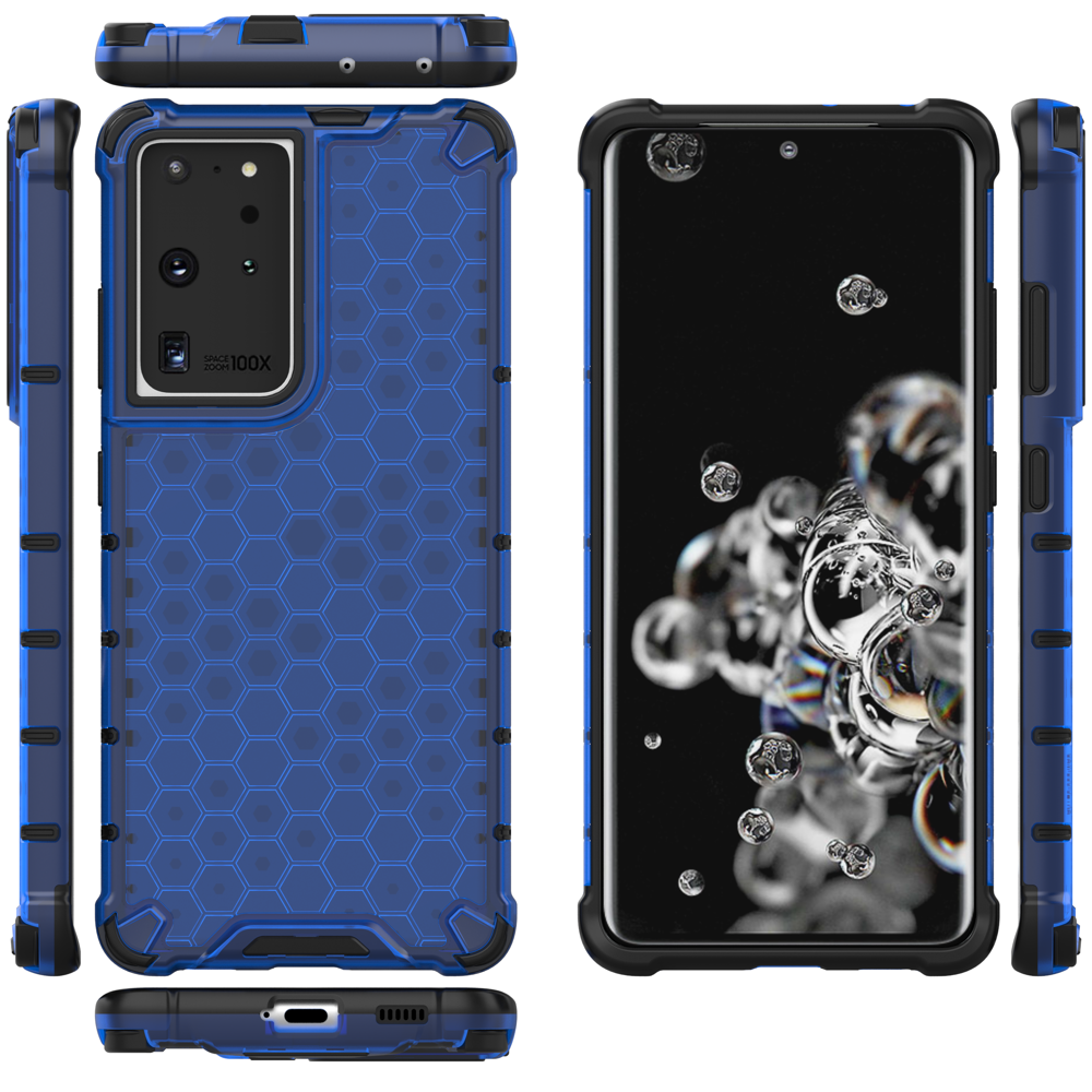 Pokrowiec pancerny Honeycomb niebieski Samsung Galaxy S22 Ultra / 12