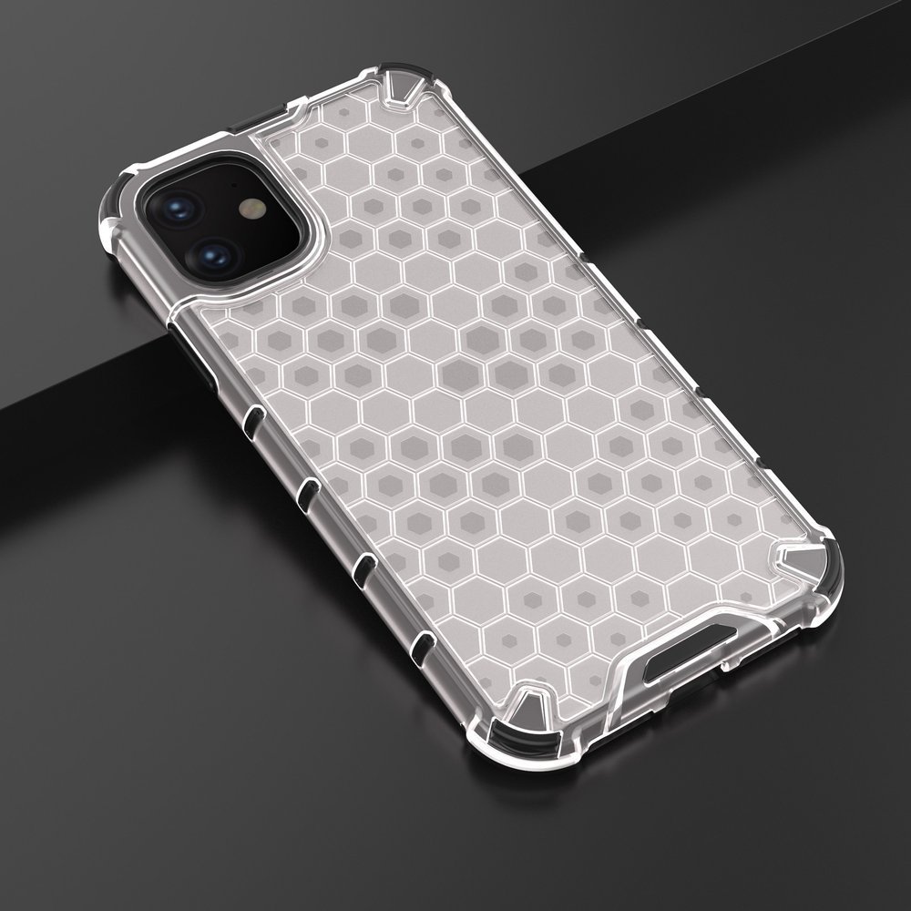 Pokrowiec pancerny Honeycomb prze�roczysty Apple iPhone 11 / 12