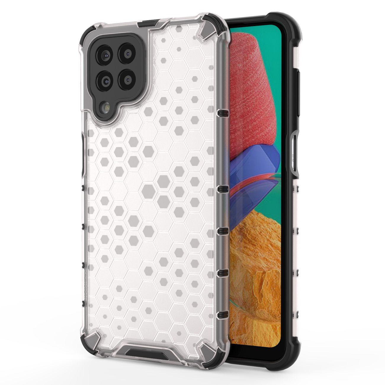 Pokrowiec pancerny Honeycomb prze�roczysty Samsung Galaxy M33 5G