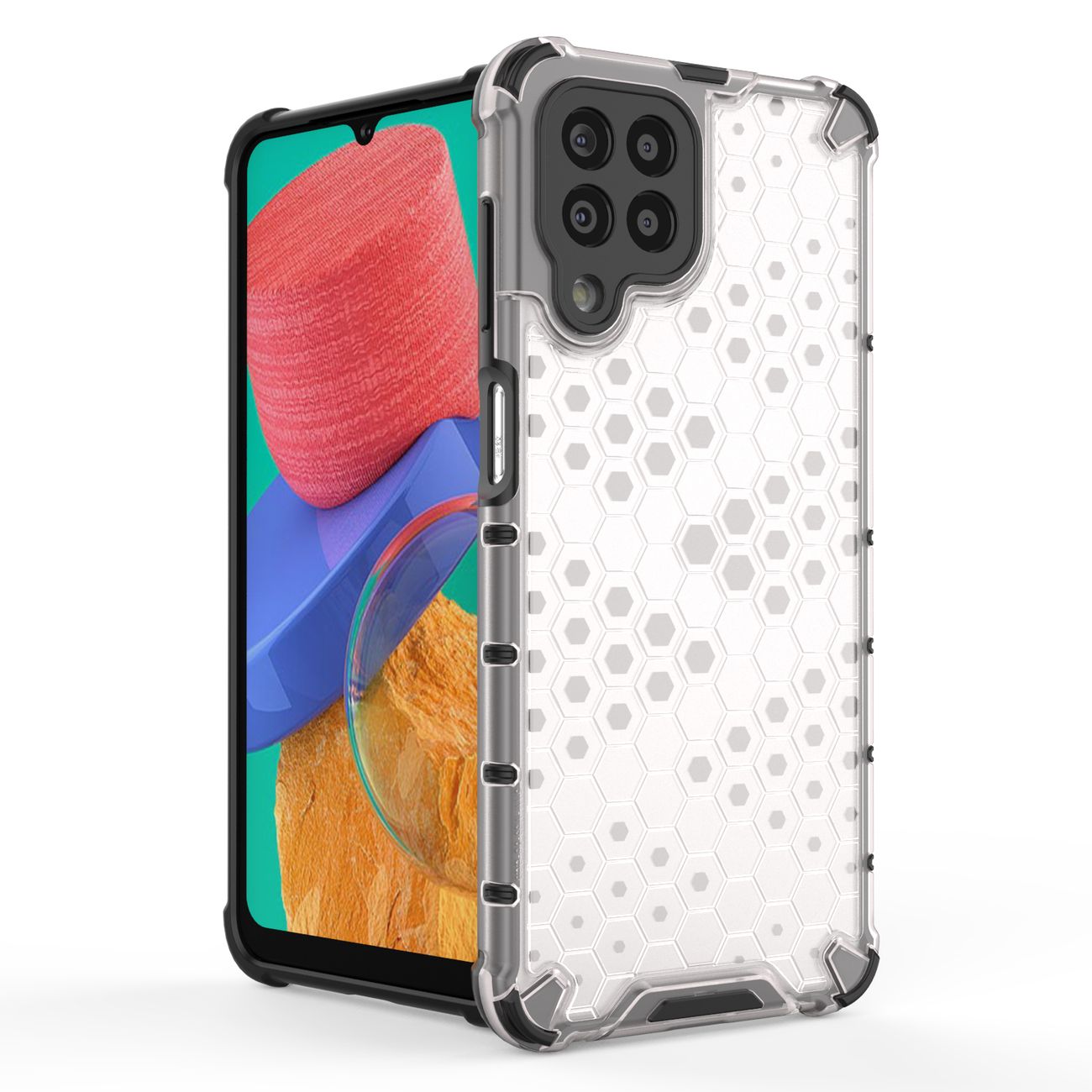 Pokrowiec pancerny Honeycomb prze�roczysty Samsung Galaxy M33 5G / 2