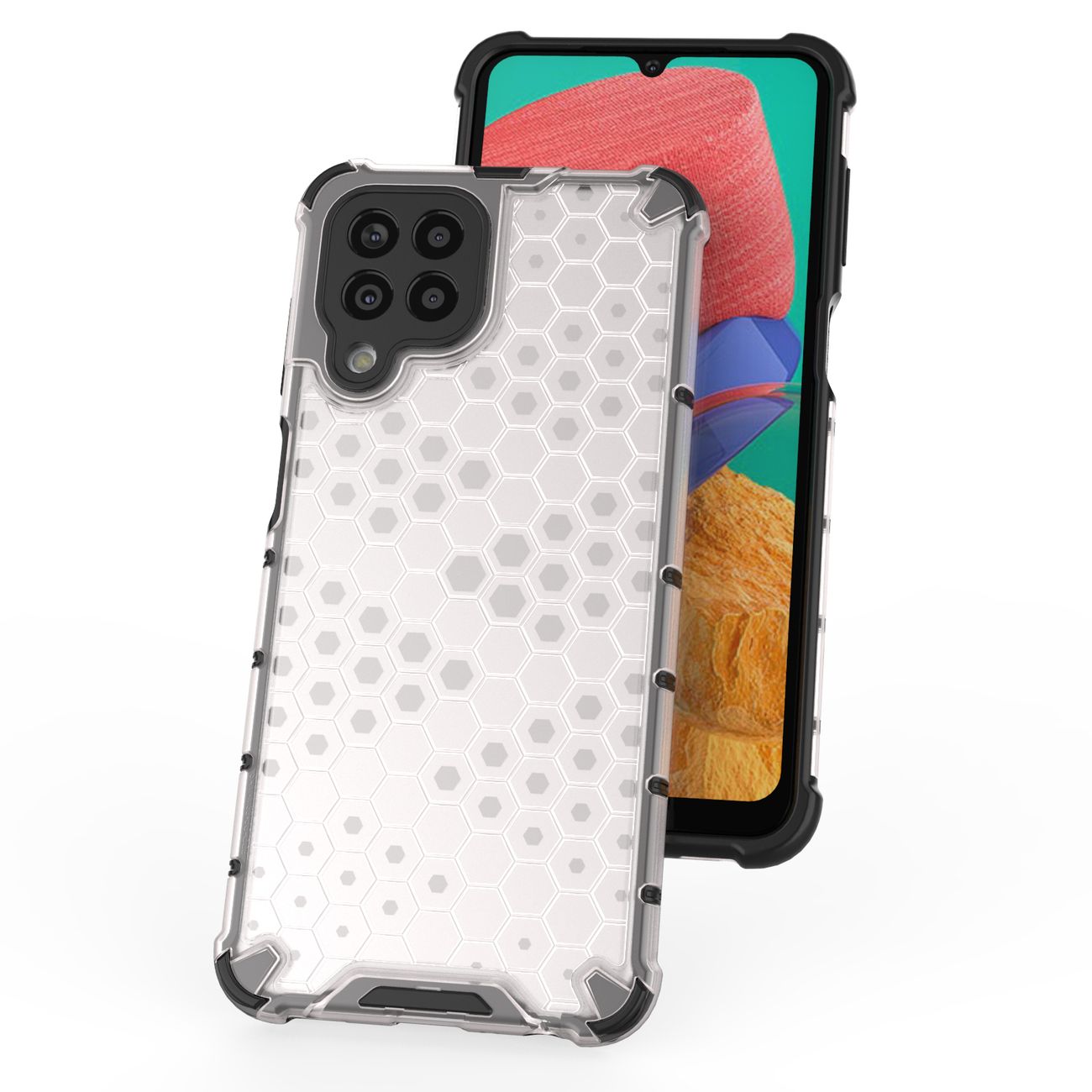 Pokrowiec pancerny Honeycomb prze�roczysty Samsung Galaxy M33 5G / 8