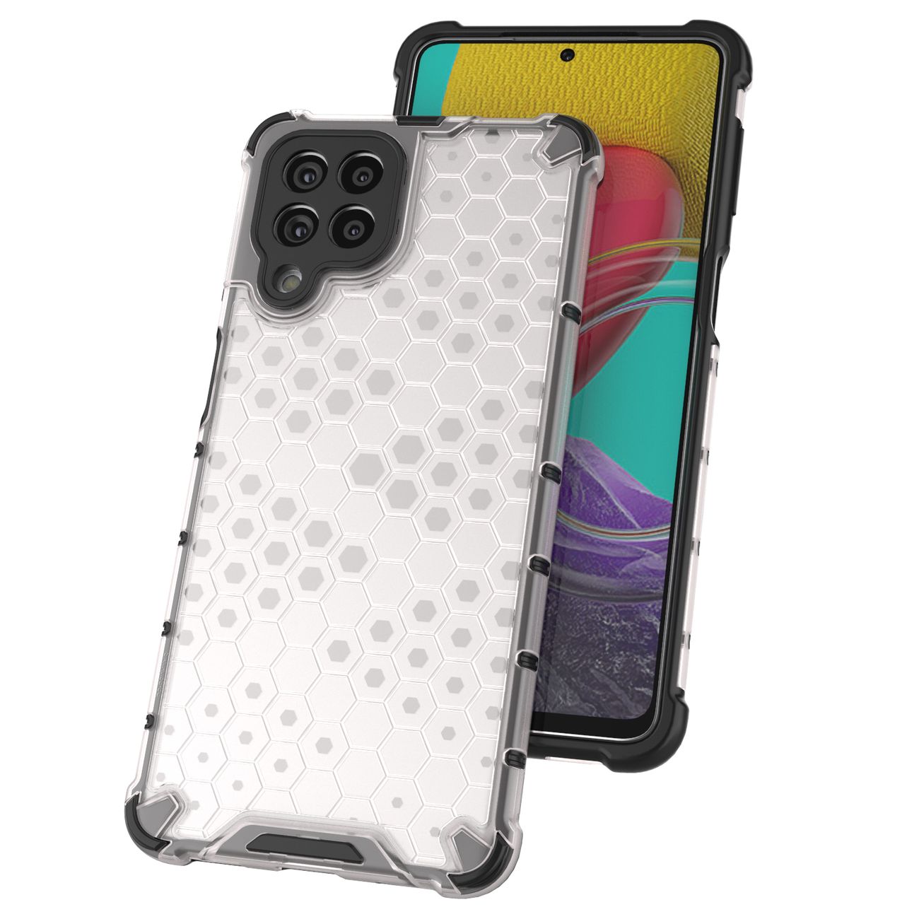 Pokrowiec pancerny Honeycomb prze�roczysty Samsung Galaxy M53 5G / 7