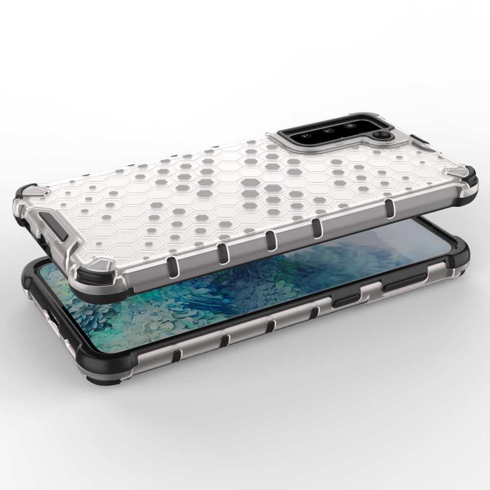 Pokrowiec pancerny Honeycomb przeroczysty Samsung Galaxy S21 Plus 5G / 3