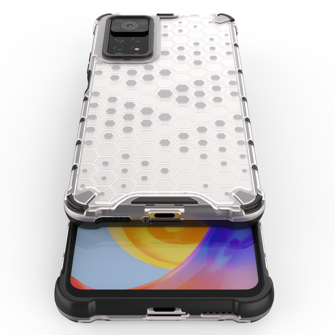 Pokrowiec pancerny Honeycomb prze�roczysty Xiaomi Redmi Note 11 Pro / 9