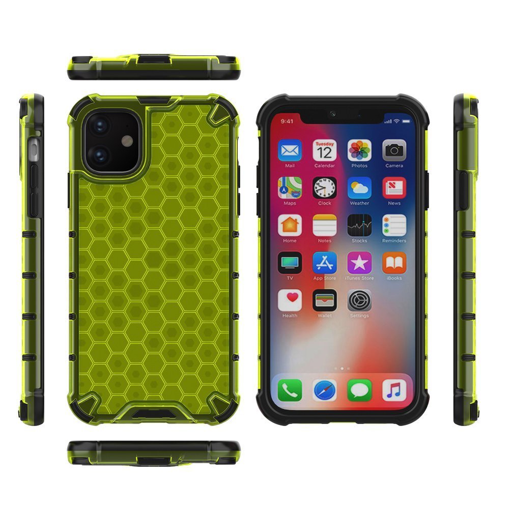Pokrowiec pancerny Honeycomb zielony Apple iPhone 11 / 11