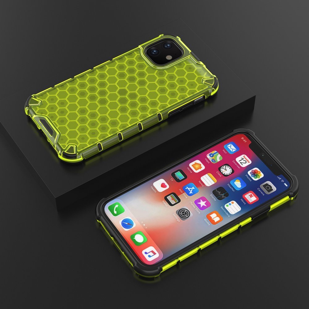 Pokrowiec pancerny Honeycomb zielony Apple iPhone 11 / 9
