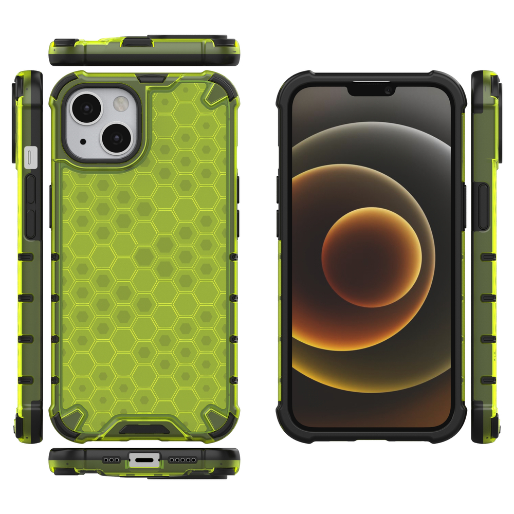 Pokrowiec pancerny Honeycomb zielony Apple iPhone 13 / 2