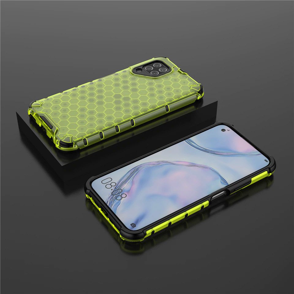 Pokrowiec pancerny Honeycomb zielony Huawei P40 Lite / 10 Pokrowiec pancerny Honeycomb zielony Huawei P40 Lite / 10