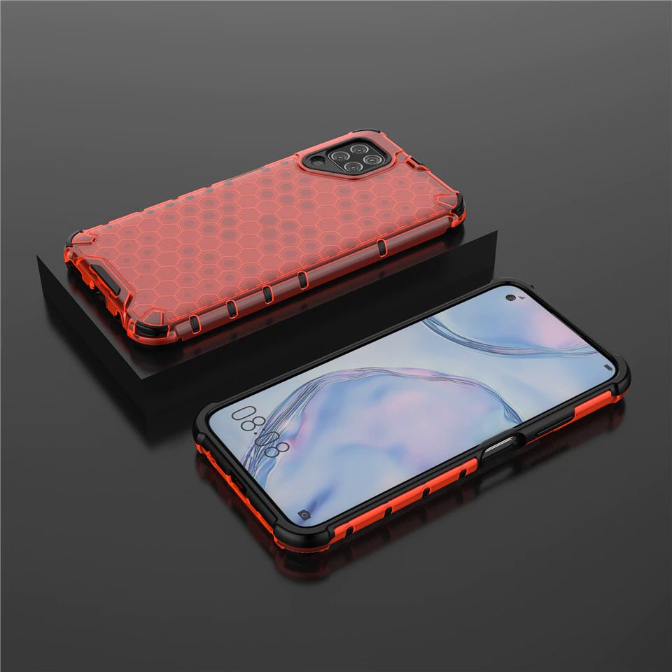 Pokrowiec pancerny Honeycomb zielony Huawei P40 Lite / 11 Pokrowiec pancerny Honeycomb zielony Huawei P40 Lite / 11