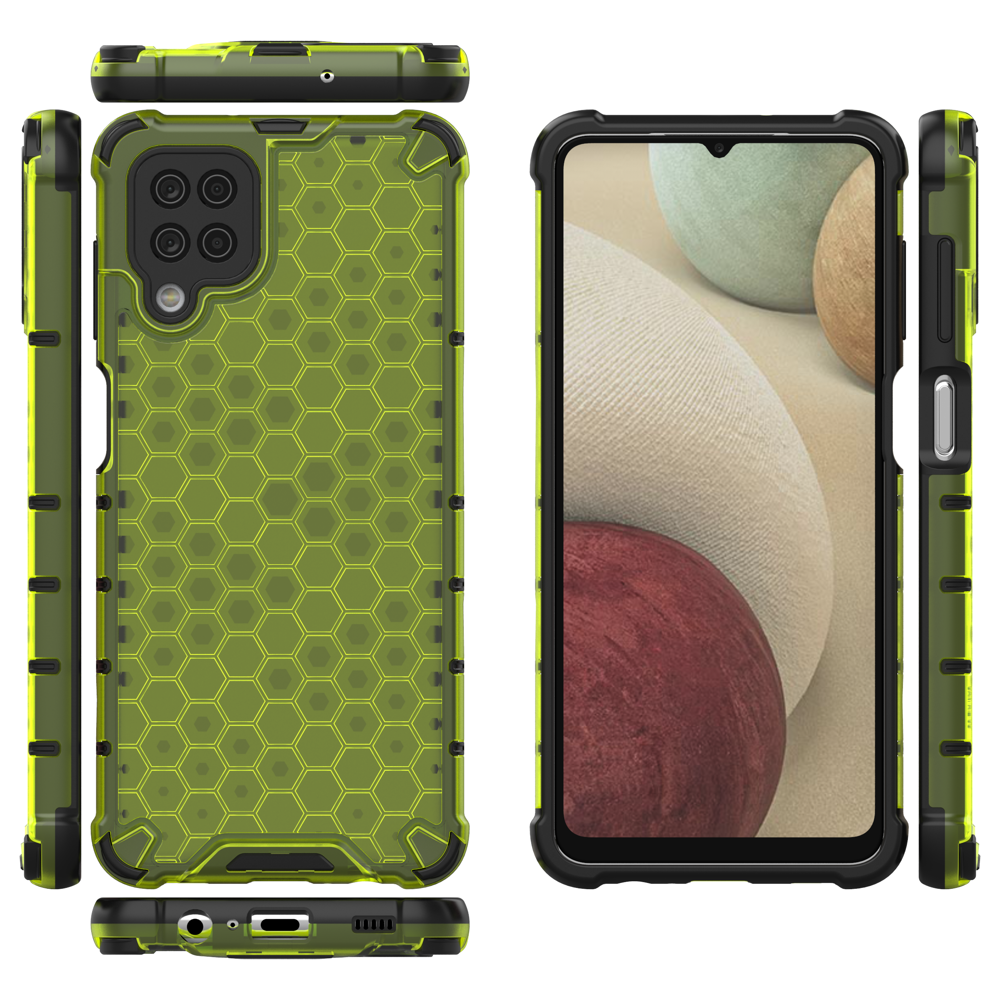 Pokrowiec pancerny Honeycomb zielony Samsung Galaxy A12 / 12