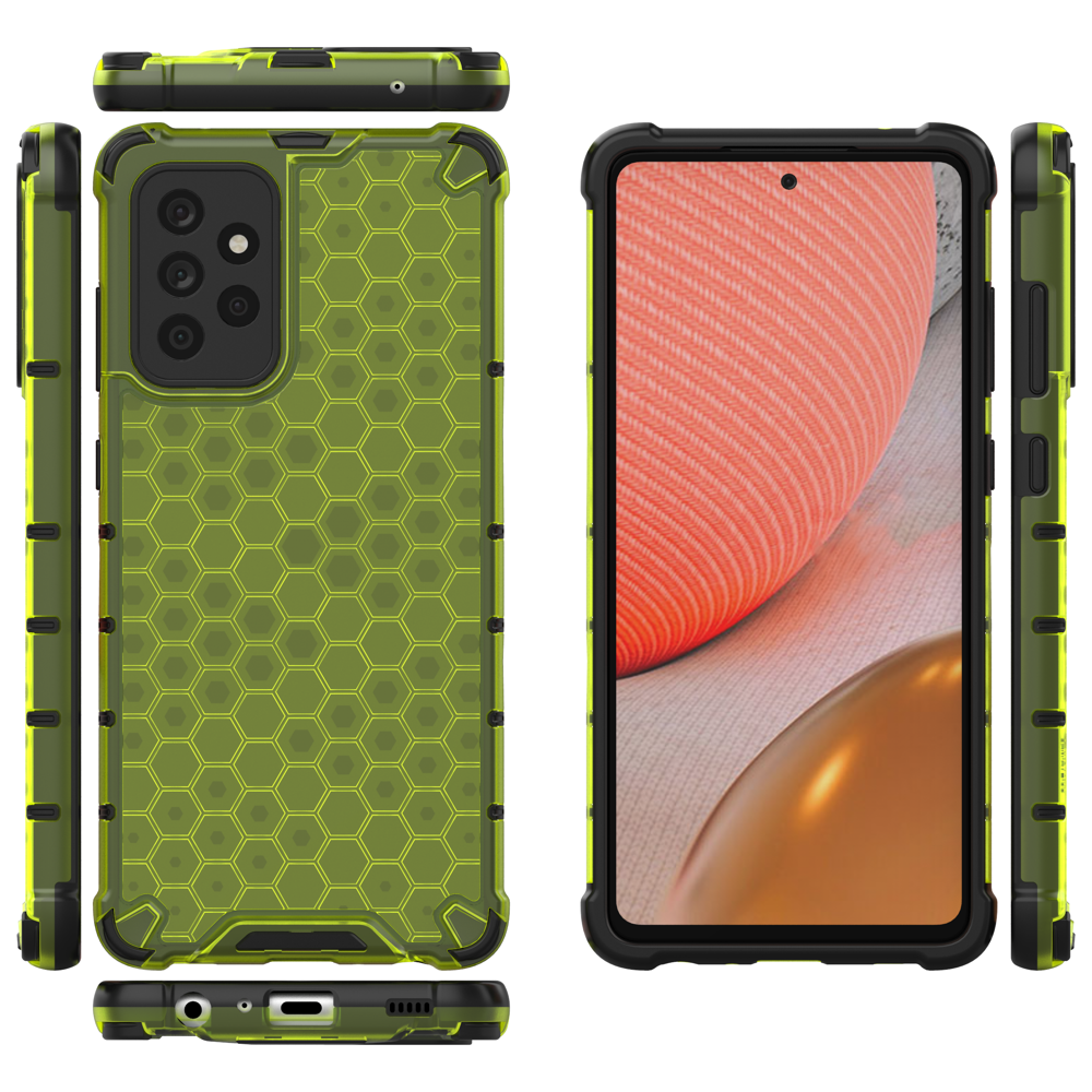 Pokrowiec pancerny Honeycomb zielony Samsung Galaxy A72 4G / 12 Pokrowiec pancerny Honeycomb zielony Samsung Galaxy A72 4G / 12