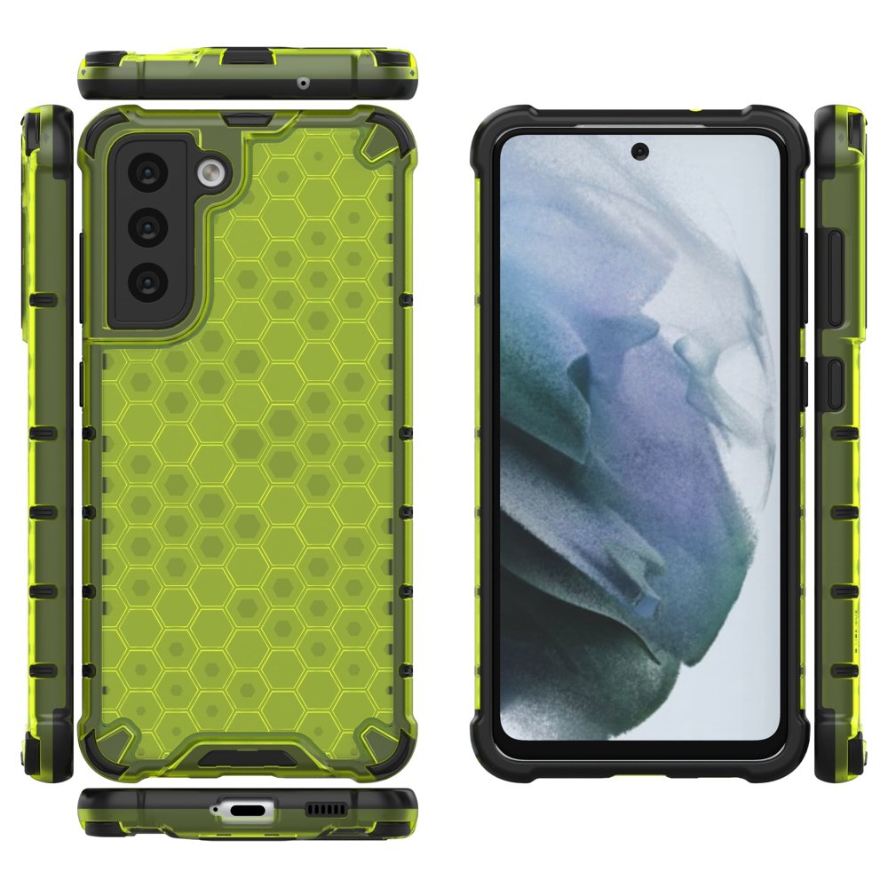 Pokrowiec pancerny Honeycomb zielony Samsung Galaxy S21 FE 5G / 2