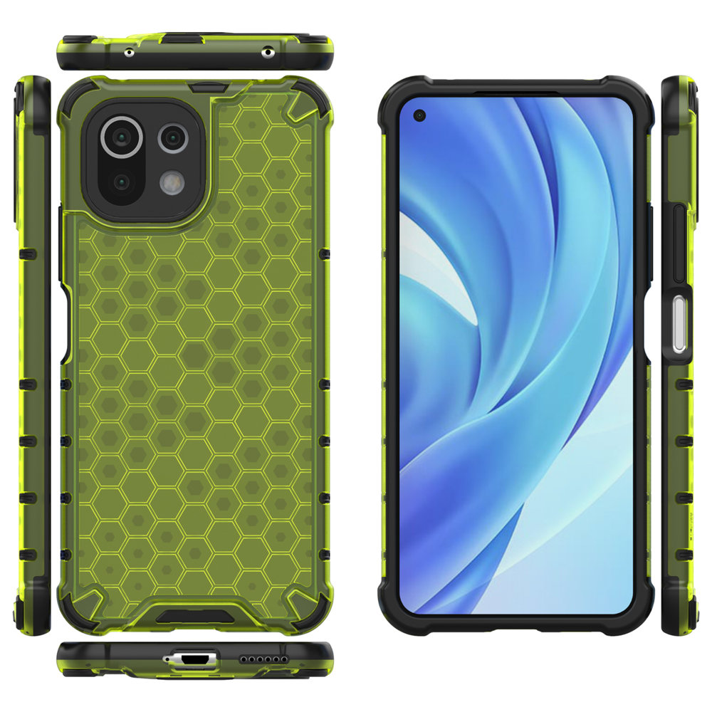 Pokrowiec pancerny Honeycomb zielony Xiaomi Mi 11 Lite 5G / 2