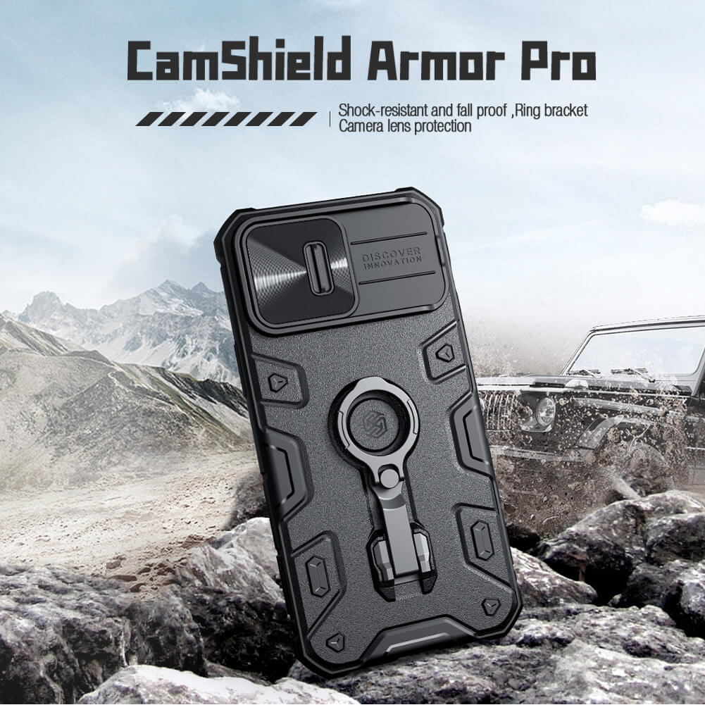 Pokrowiec pancerny Nillkin CamShield Armor czarny Apple iPhone 14 Pro / 6