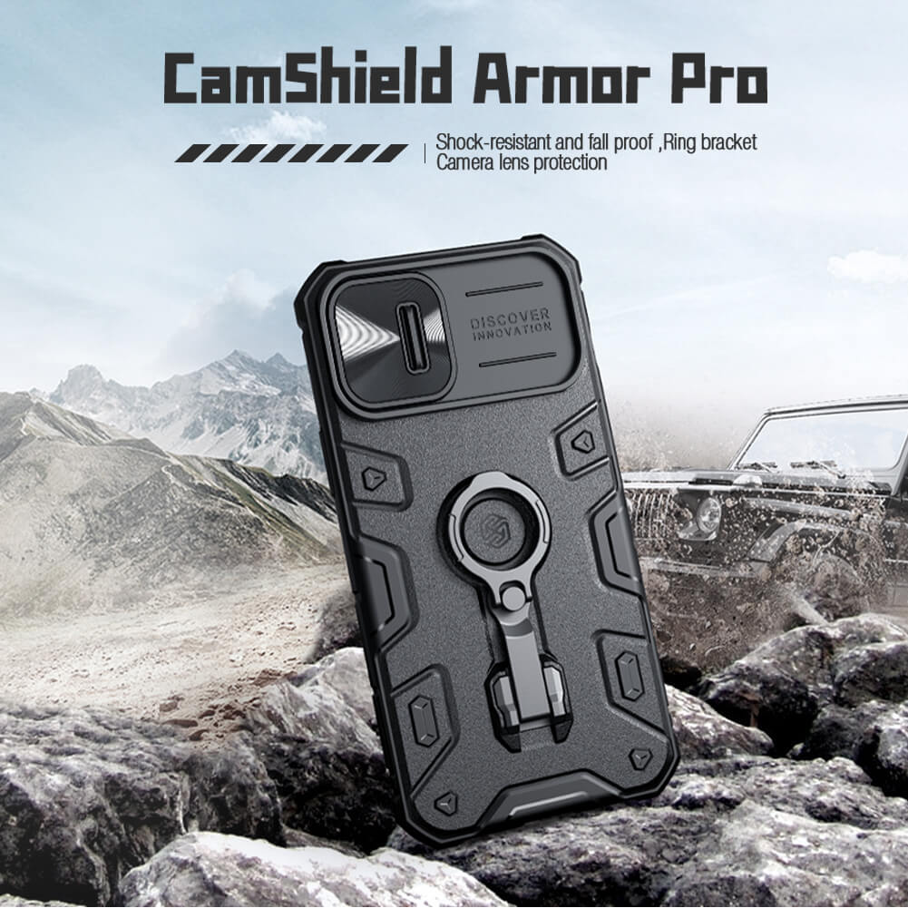 Pokrowiec pancerny Nillkin CamShield Armor czarny Apple iPhone 14 / 7 Pokrowiec pancerny Nillkin CamShield Armor czarny Apple iPhone 14 / 7