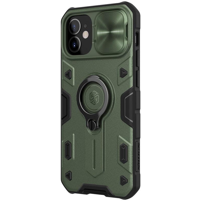 Pokrowiec pancerny Nillkin CamShield Armor zielony Apple iPhone 12 Mini / 2