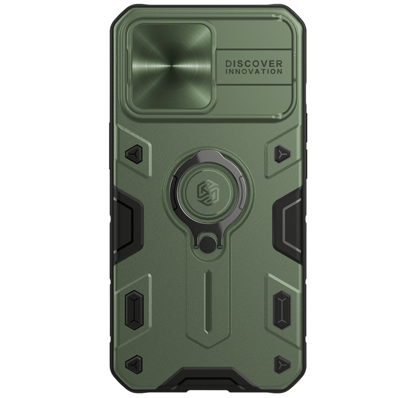 Pokrowiec pancerny Nillkin CamShield Armor zielony Apple iPhone 13 Pro