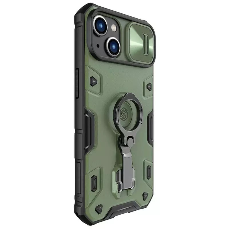 Pokrowiec pancerny Nillkin CamShield Armor zielony Apple iPhone 13 / 5