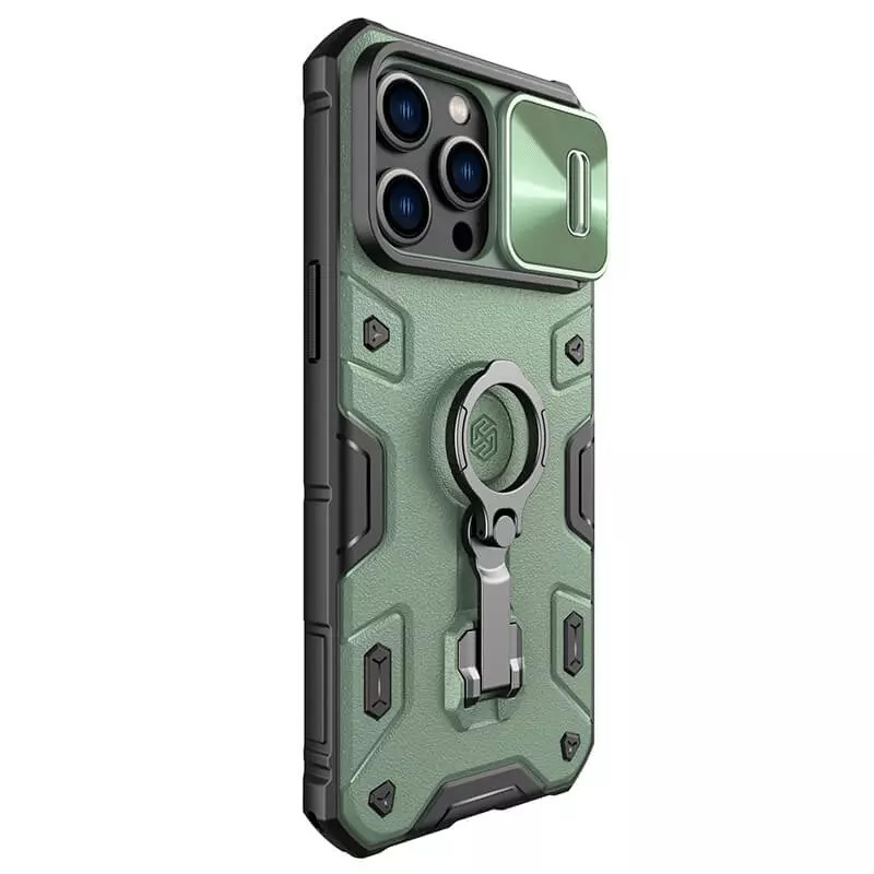 Pokrowiec pancerny Nillkin CamShield Armor zielony Apple iPhone 14 Pro / 5