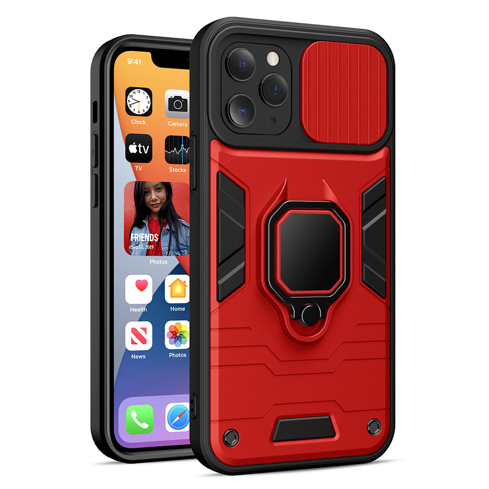 Pokrowiec pancerny Ring Lens Case czerwony Apple iPhone 11 Pro Max