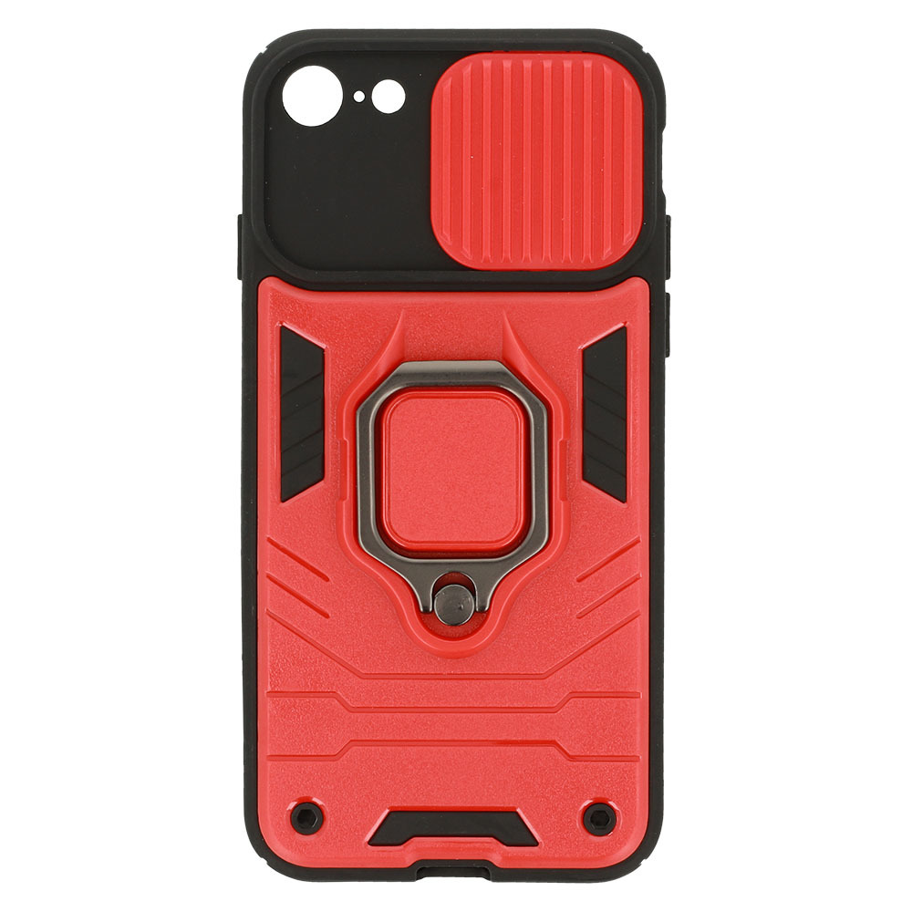 Pokrowiec pancerny Ring Lens Case czerwony Apple iPhone 8 / 6
