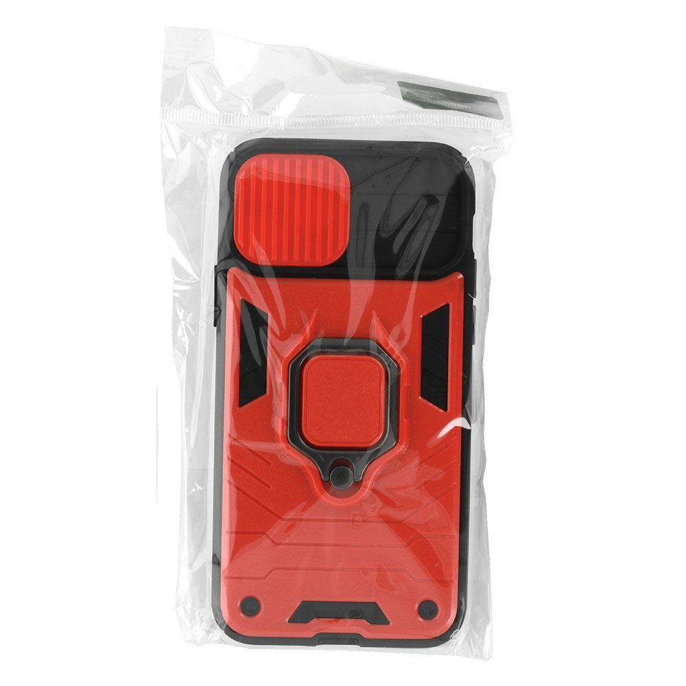 Pokrowiec pancerny Ring Lens Case czerwony Apple iPhone SE 2022 / 8