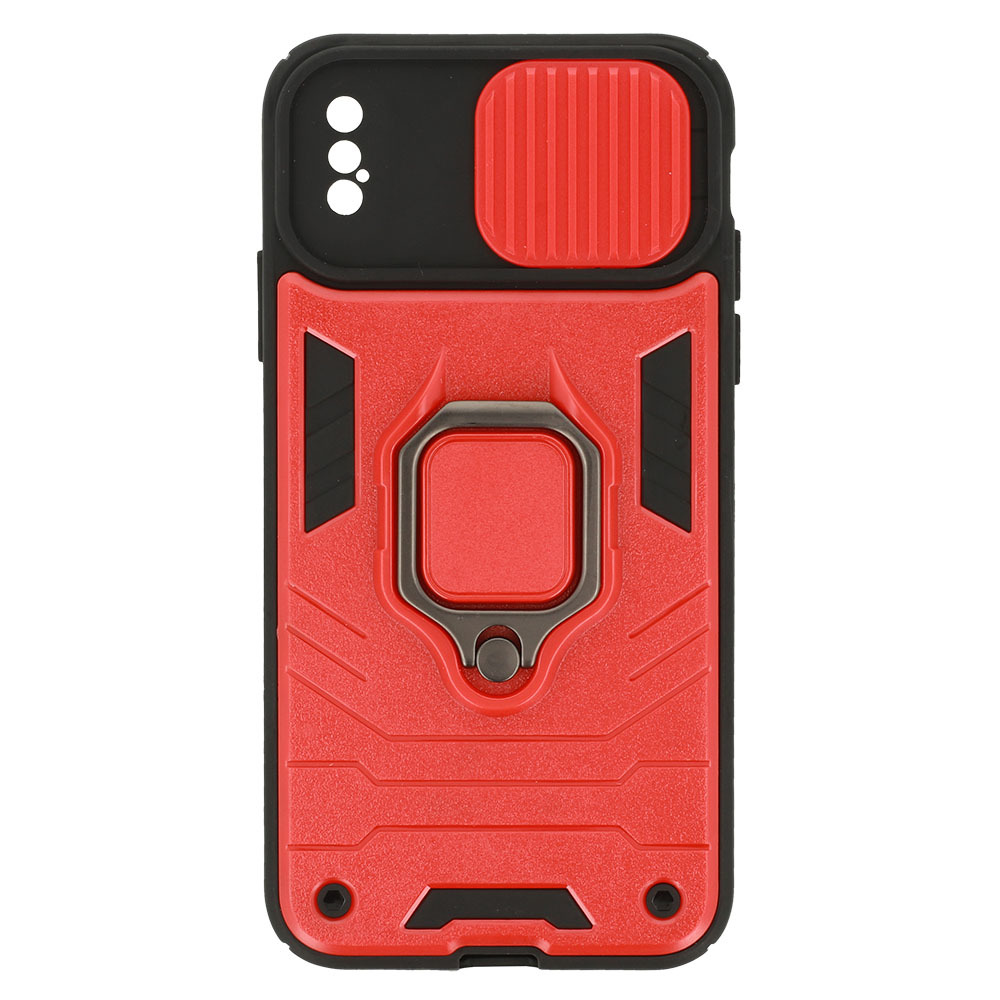 Pokrowiec pancerny Ring Lens Case czerwony Apple iPhone X / 6