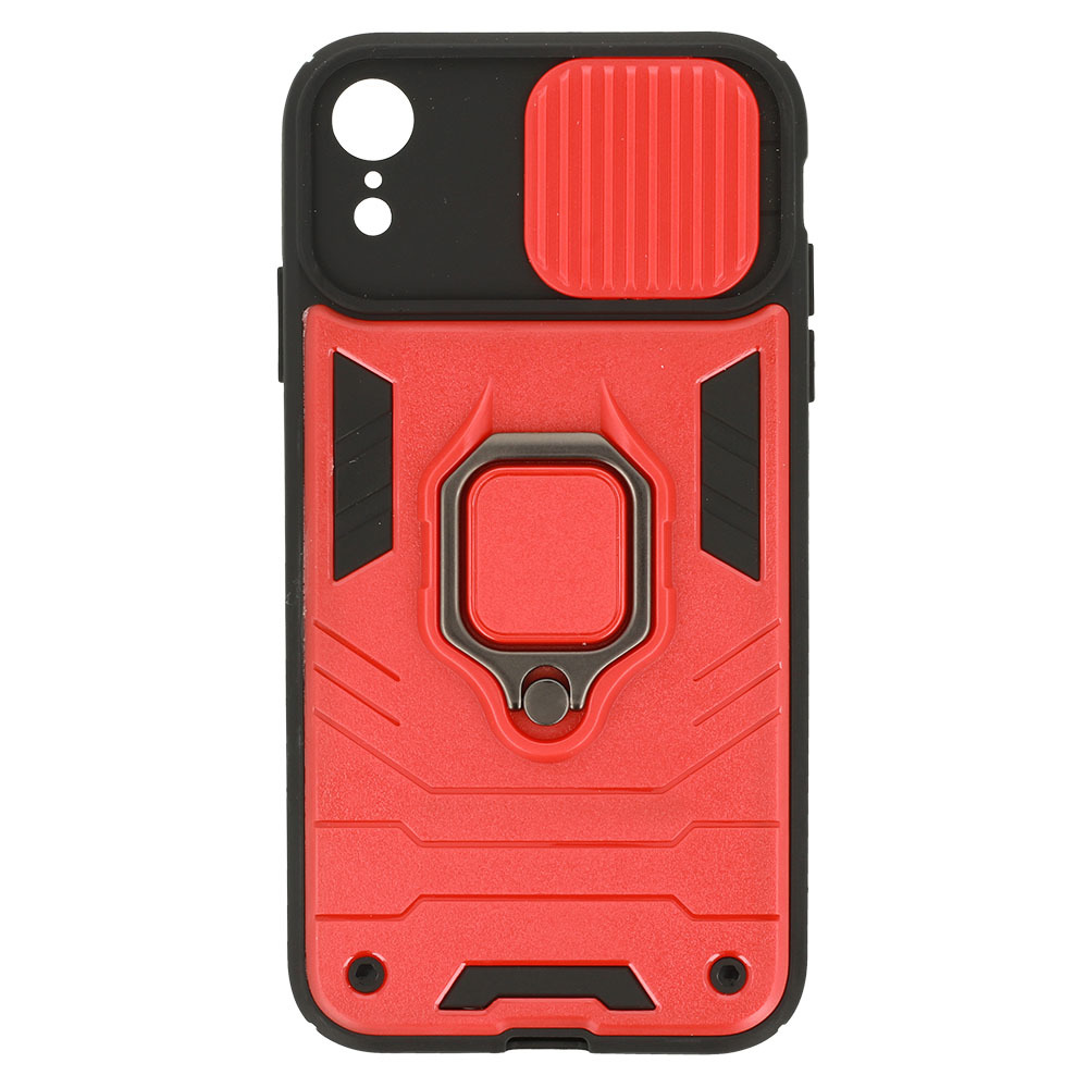 Pokrowiec pancerny Ring Lens Case czerwony Apple iPhone XR / 6