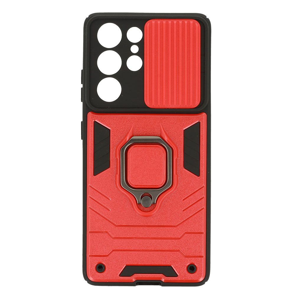 Pokrowiec pancerny Ring Lens Case czerwony Samsung s21 Ultra / 6