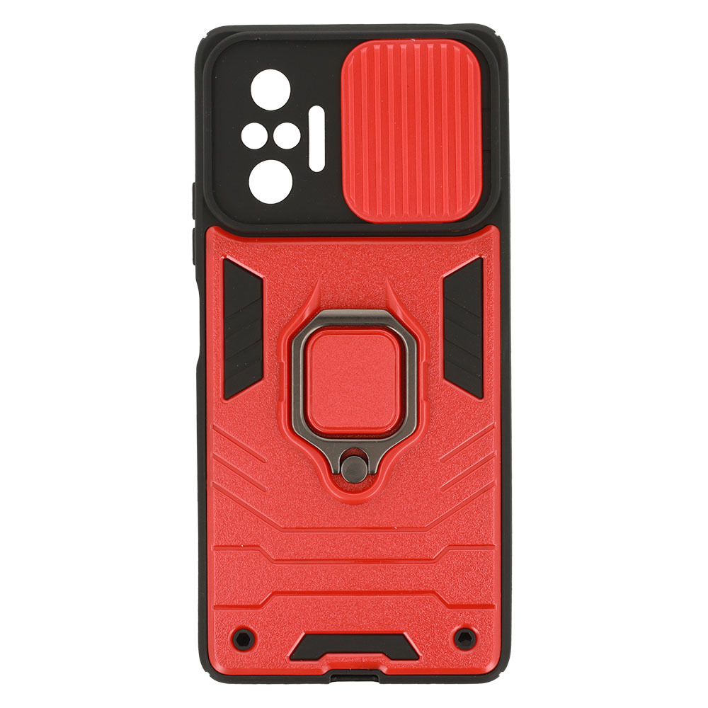 Pokrowiec pancerny Ring Lens Case czerwony Xiaomi Redmi Note 10 / 6