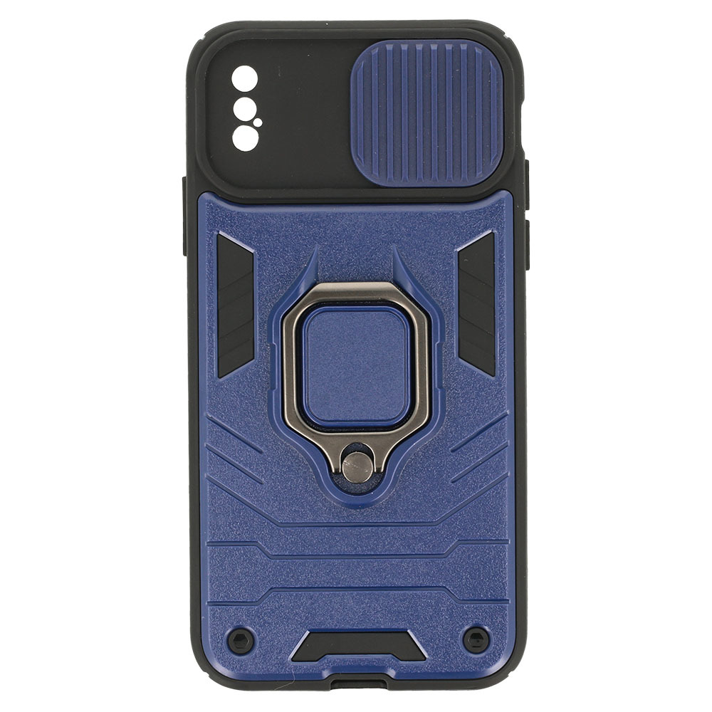 Pokrowiec pancerny Ring Lens Case granatowy Apple iPhone X / 6