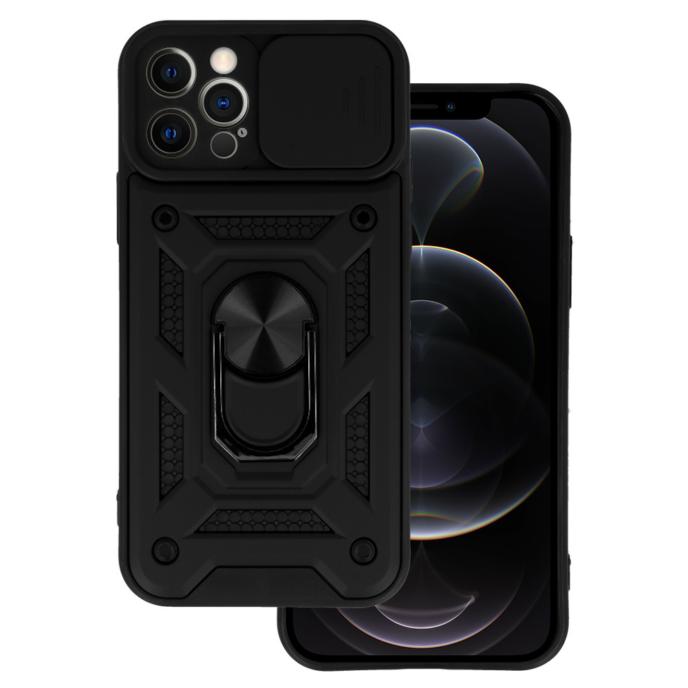 Pokrowiec pancerny Slide Camera Armor Case czarny Apple iPhone 12 Pro Max