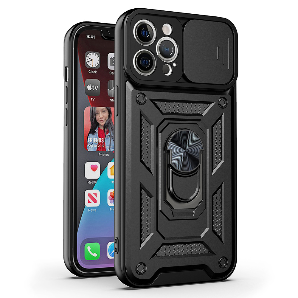 Pokrowiec pancerny Slide Camera Armor Case czarny Apple iPhone 14 Pro