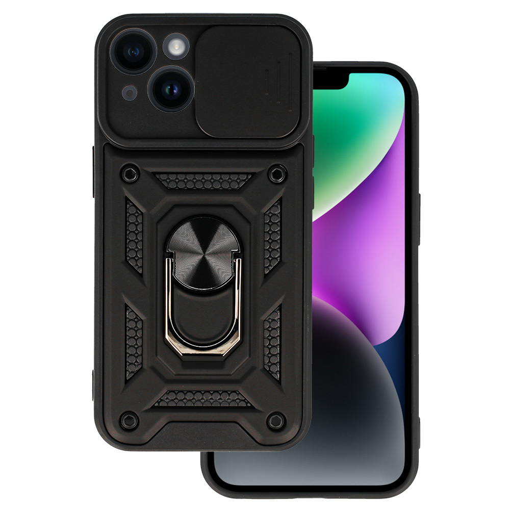 Pokrowiec pancerny Slide Camera Armor Case czarny Apple iPhone 15 Plus