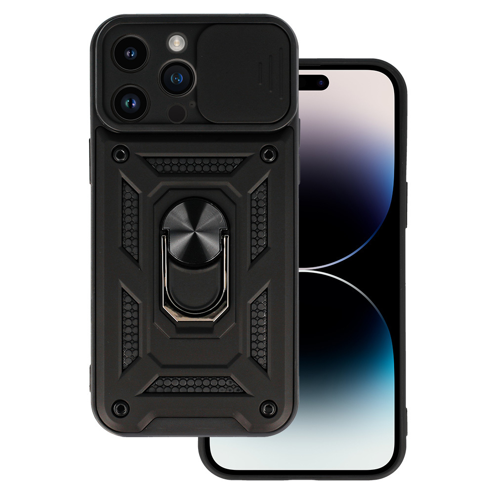 Pokrowiec pancerny Slide Camera Armor Case czarny Apple iPhone 15 Pro Max