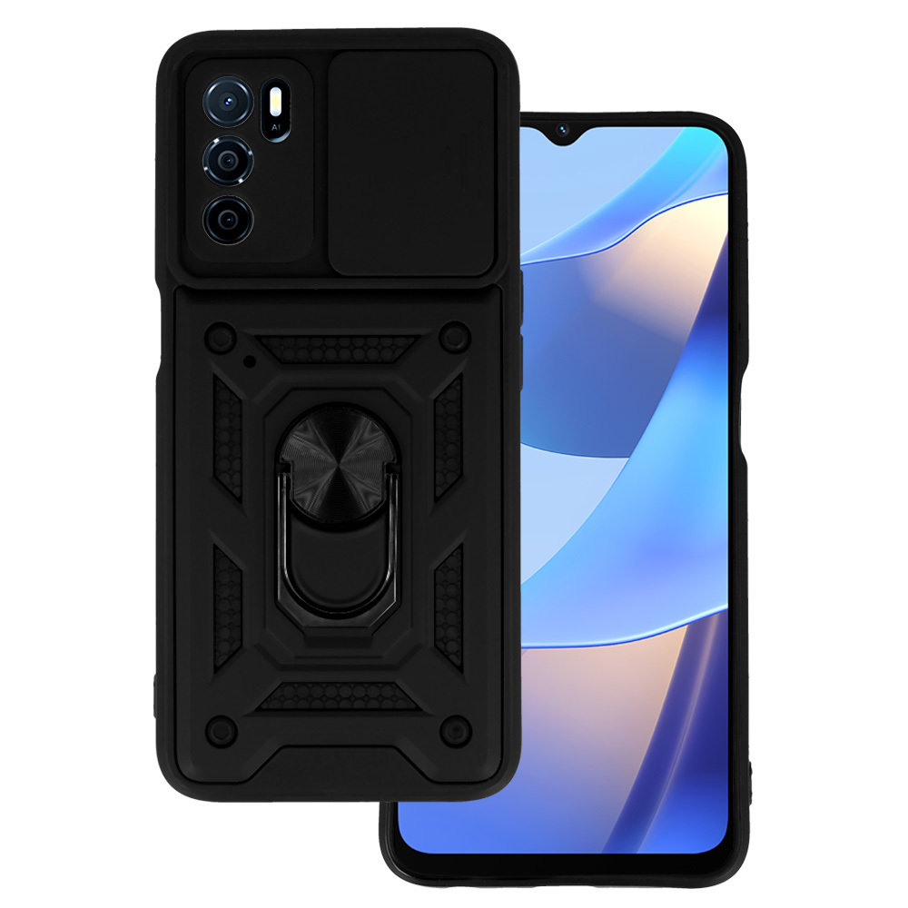 Pokrowiec pancerny Slide Camera Armor Case czarny Oppo A16