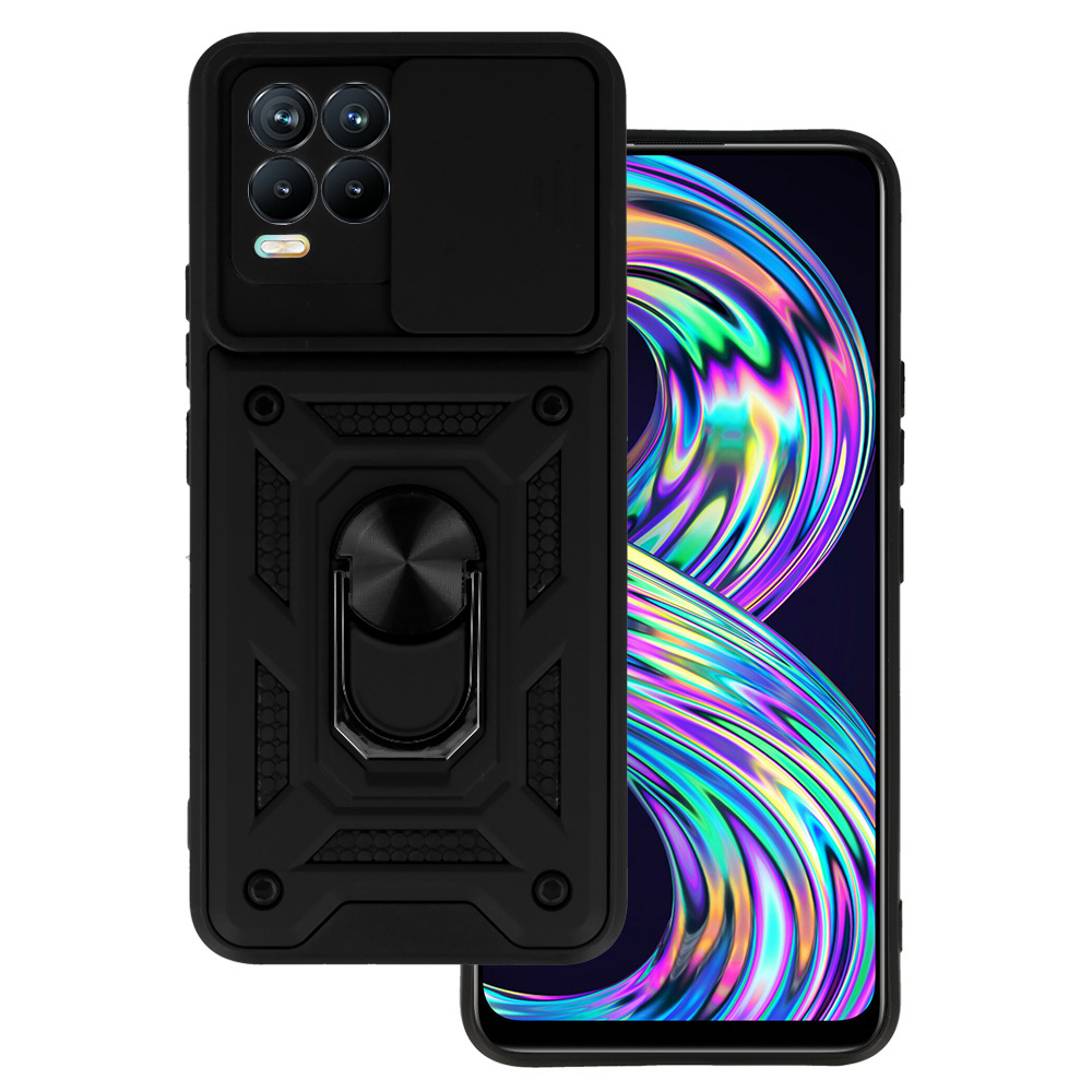 Pokrowiec pancerny Slide Camera Armor Case czarny Realme 8