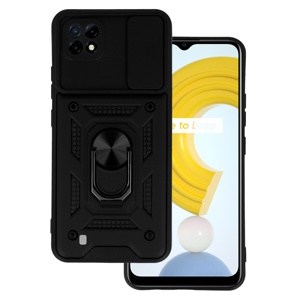 Pokrowiec pancerny Slide Camera Armor Case czarny Realme C11